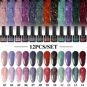 12-Piece Multicolor Gel Nail Polish Set – Quick-Dry & Long-Lasting