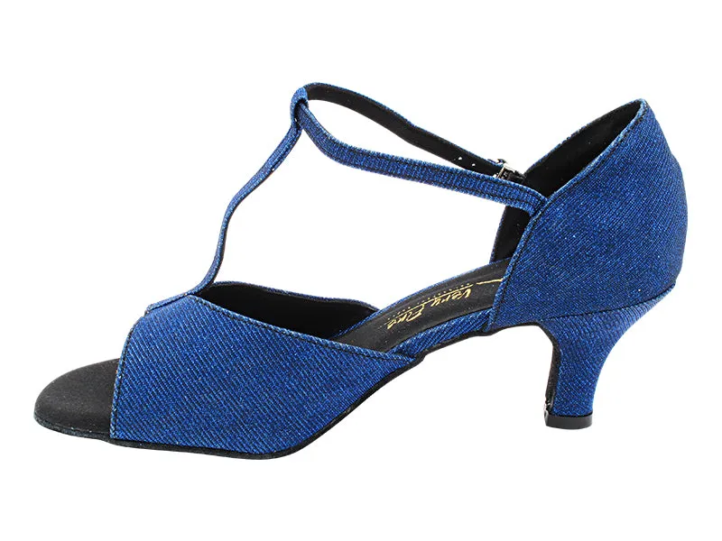 1609 Glitter Dark Blue Satin