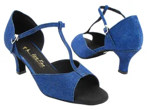 1609 Glitter Dark Blue Satin