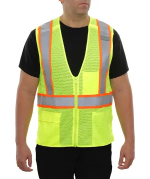 24-505SX Breakaway DOT Safety Vest w/ Contrasting Trim & X-Back