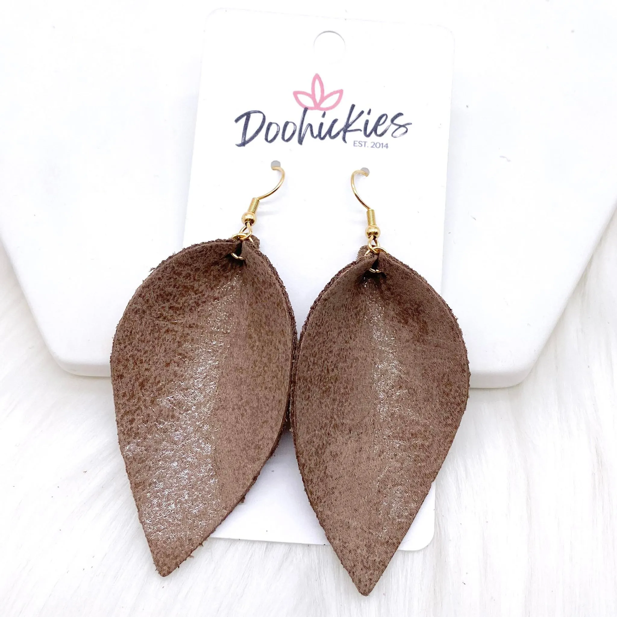 2.5" Glazed Petals- Fall Earrings