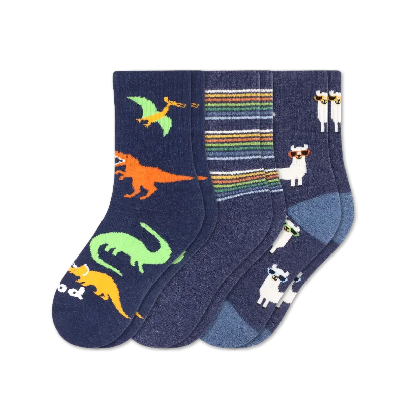 3 Pack - Kids' Crew Pacas Socks