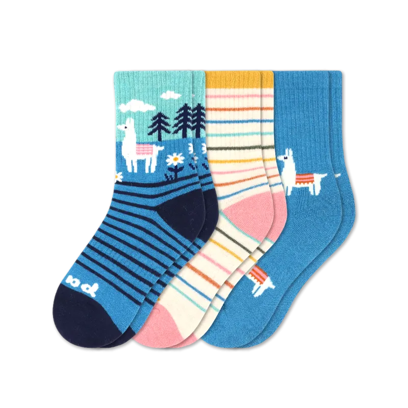 3 Pack - Kids' Crew Pacas Socks