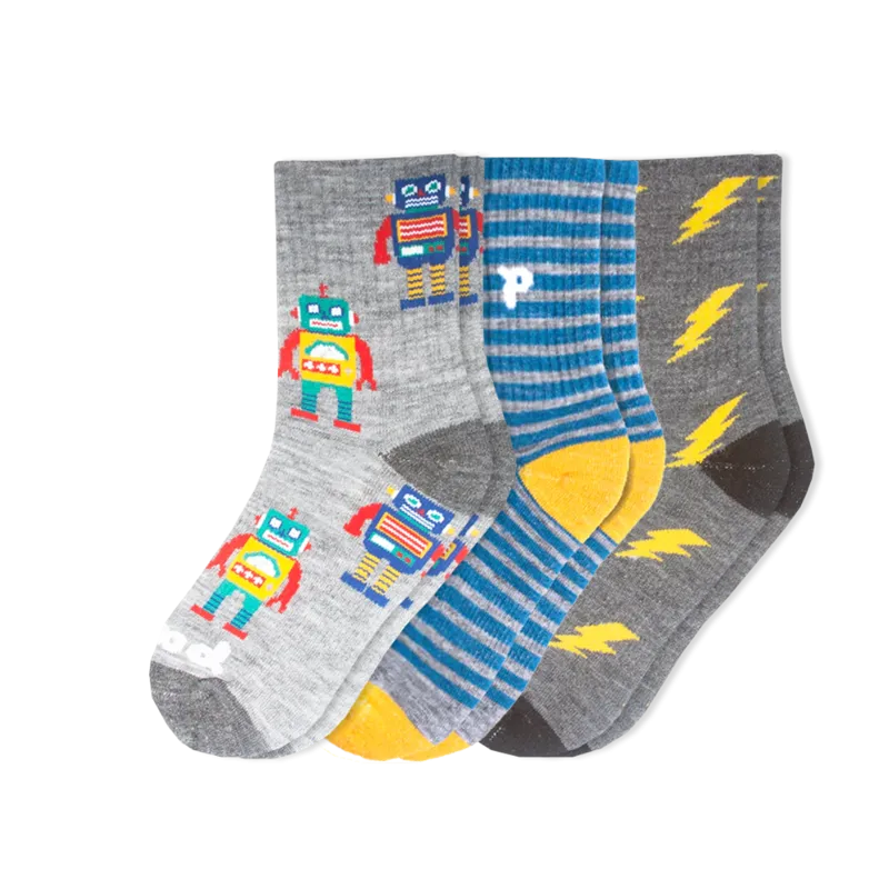 3 Pack - Kids' Crew Pacas Socks