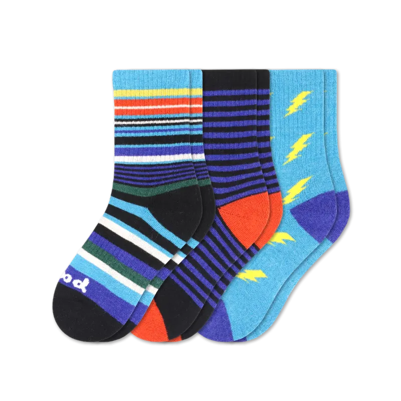 3 Pack - Kids' Crew Pacas Socks