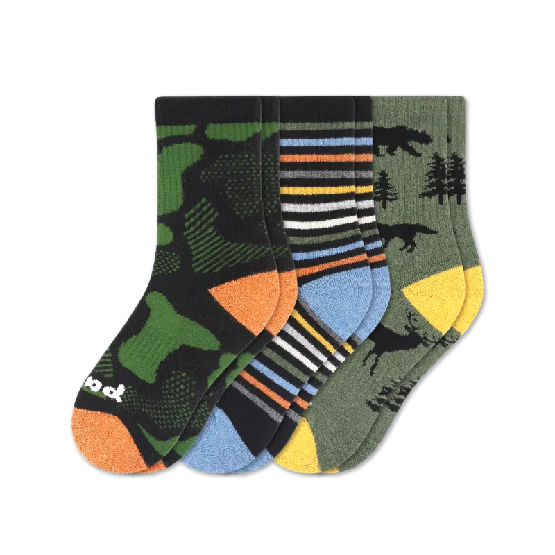 3 Pack - Kids' Crew Pacas Socks