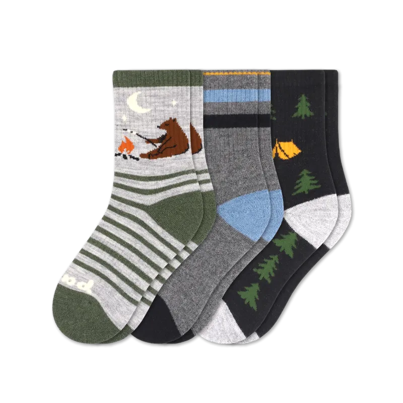 3 Pack - Kids' Crew Pacas Socks