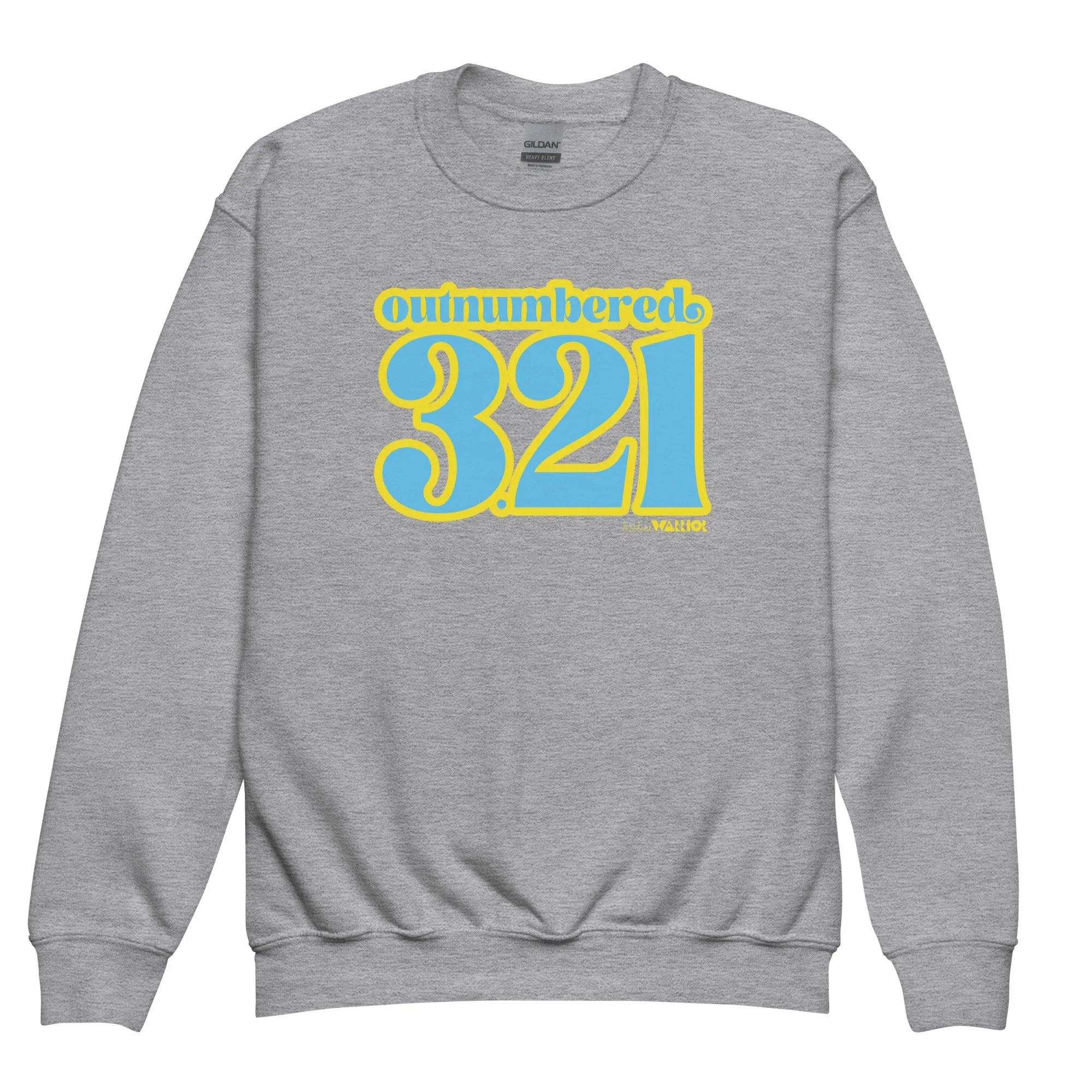 321 outnumbered Youth crewneck sweatshirt