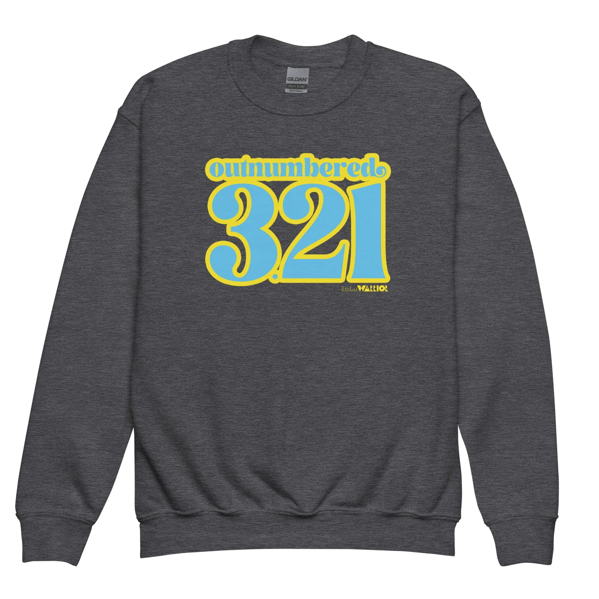 321 outnumbered Youth crewneck sweatshirt