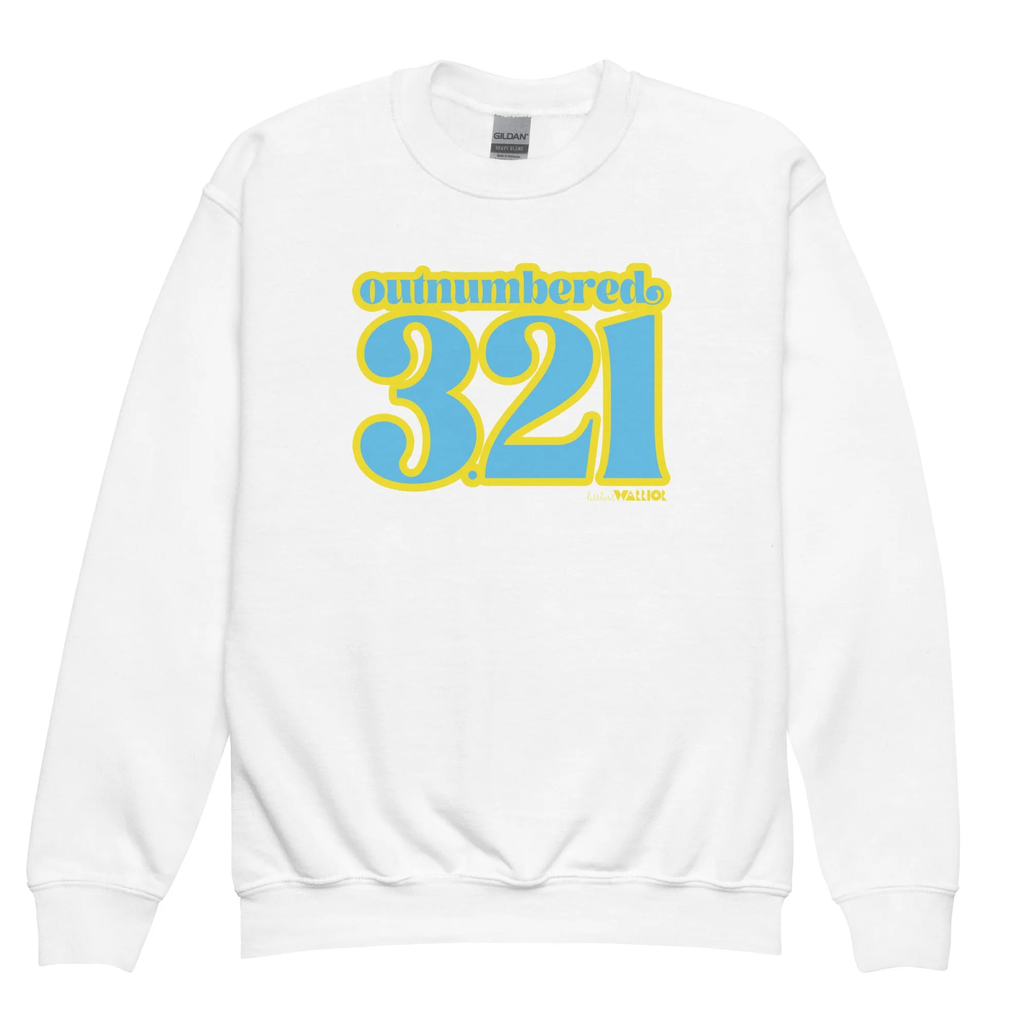 321 outnumbered Youth crewneck sweatshirt