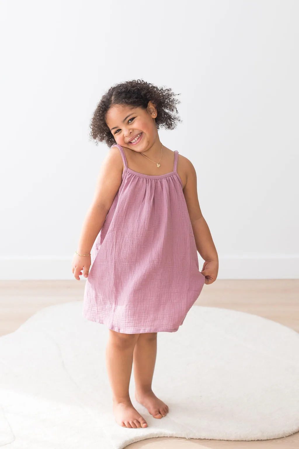 Adjustable Strap Dress | Mauve