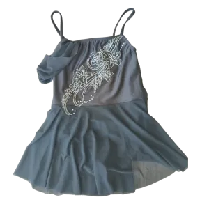 Adjustable Strap Leotards with Skirt