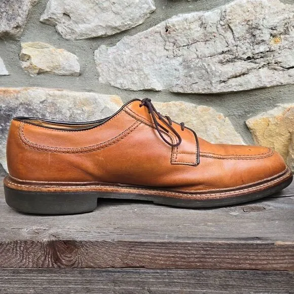 Allen Edmonds Norse Oxfords Split Toe Tan Leather Rubber Sole Men's 10 EEE