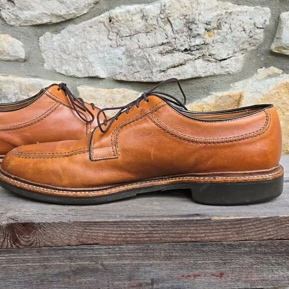 Allen Edmonds Norse Oxfords Split Toe Tan Leather Rubber Sole Men's 10 EEE