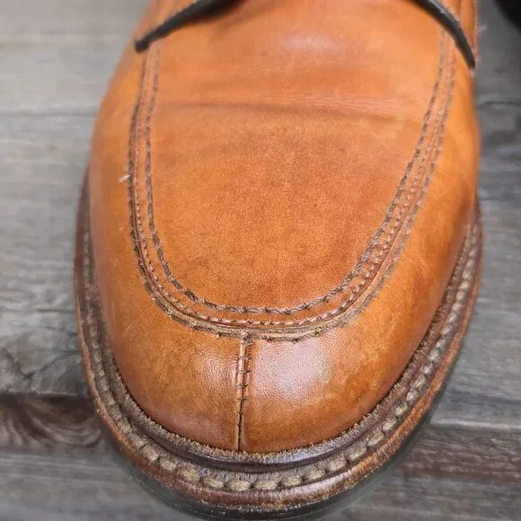 Allen Edmonds Norse Oxfords Split Toe Tan Leather Rubber Sole Men's 10 EEE