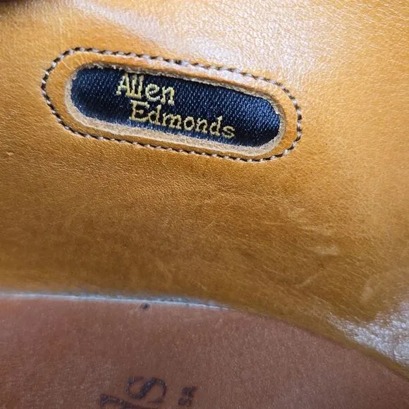 Allen Edmonds Norse Oxfords Split Toe Tan Leather Rubber Sole Men's 10 EEE