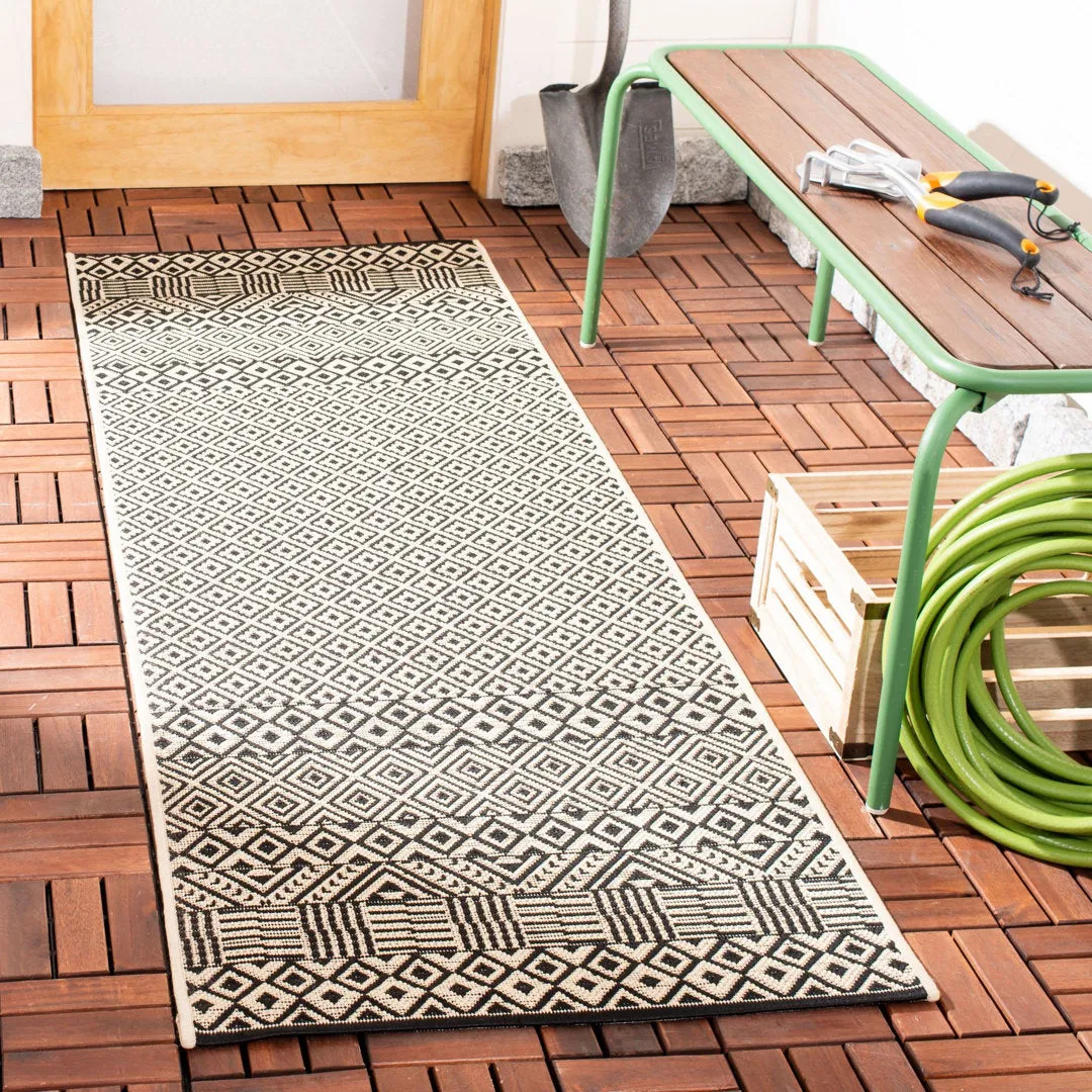 Arneshia Geometric Beige Indoor / Outdoor Area Rug Wade Logan® Rug Size: Runner 2'3" x 6'7"