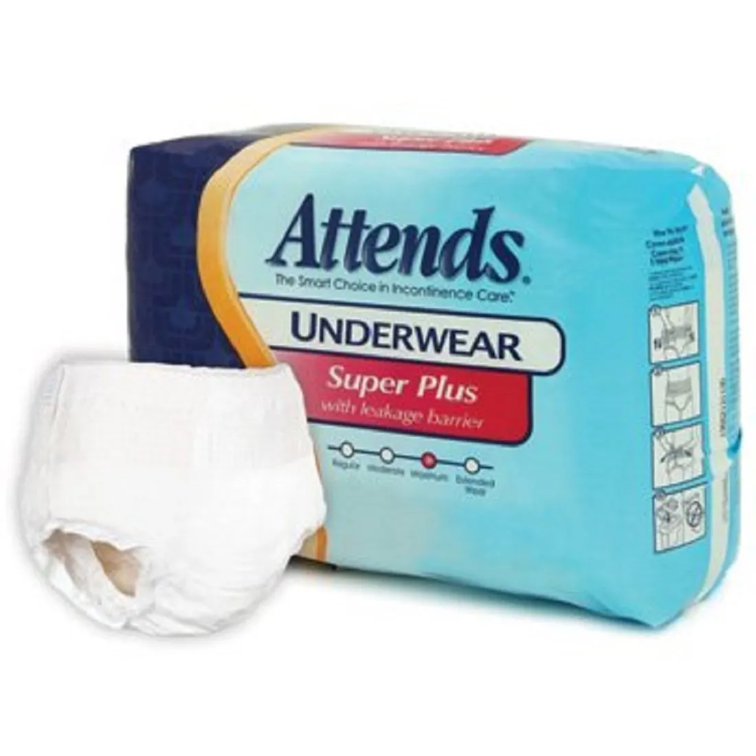 Attends Underwear Super Plus Absorbency APP0730 With Leakage Barrier - 18 ea