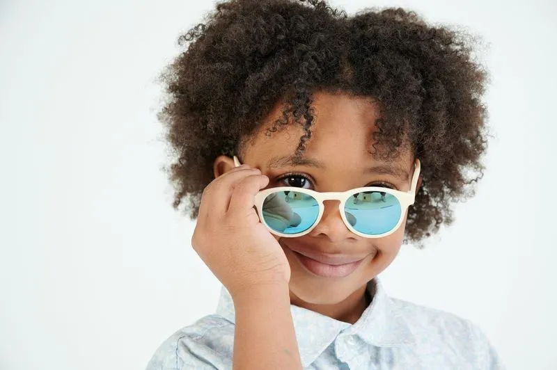 Babiators - Keyhole - Sweet Cream with Blue Lens