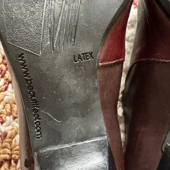 Beautifeel Brown/Red Doli Leather Heel Pump Size 39