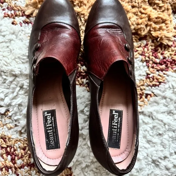 Beautifeel Brown/Red Doli Leather Heel Pump Size 39