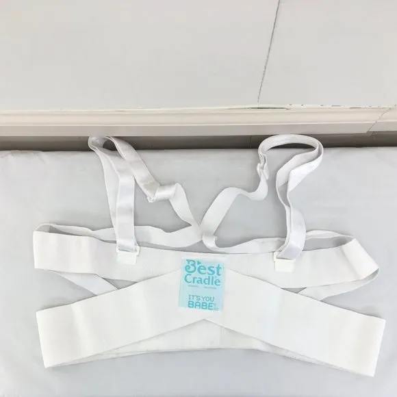 Best Cradle/Azmed Belly Band Set Tan and White Size L/OS EXCELLENT Condition