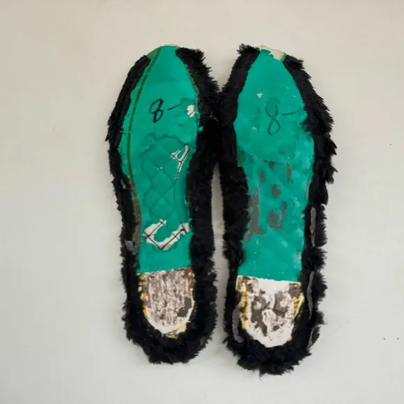 Birdie's Starling Flat Smoking Loafer Shoe Leopard Calf Hair Classic Mobwife 8.5
