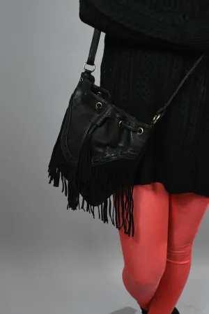 Black Fringe Purse