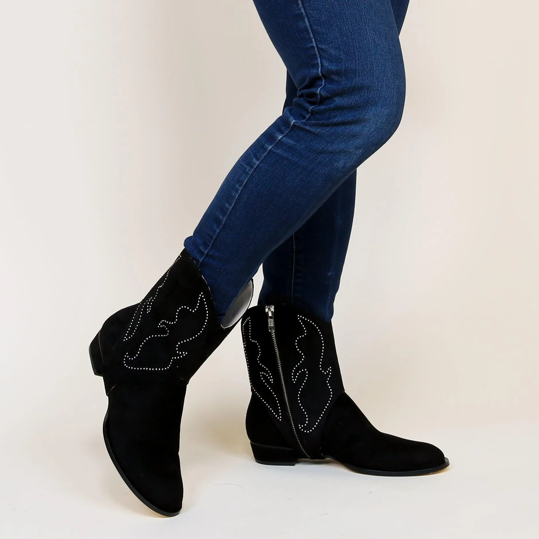Black Suede Chelsea Boot   Oakley Strap