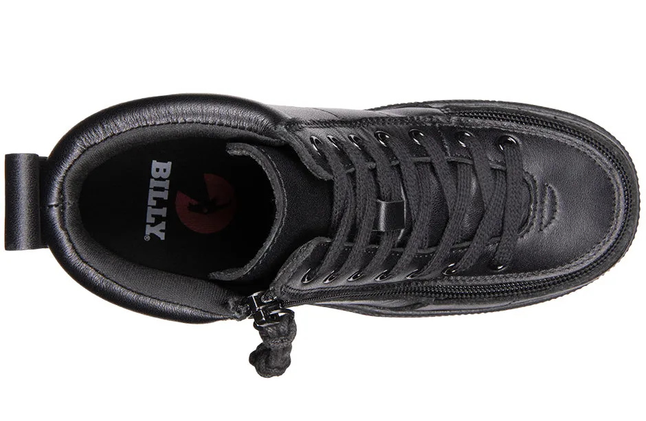 Black to the Floor Leather BILLY Classic Lace Highs