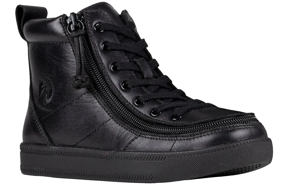 Black to the Floor Leather BILLY Classic Lace Highs