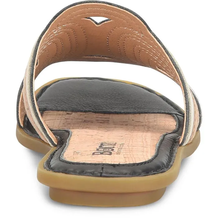 Born Women's Hyannis Slide Sandal - Black Combo