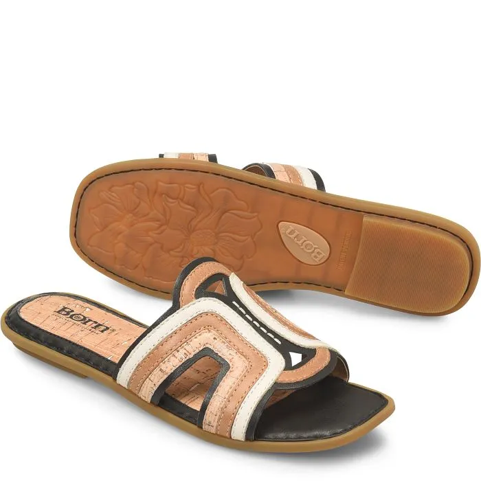 Born Women's Hyannis Slide Sandal - Black Combo