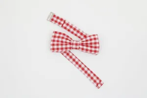 Bow Tie -- Red Gingham Taffeta