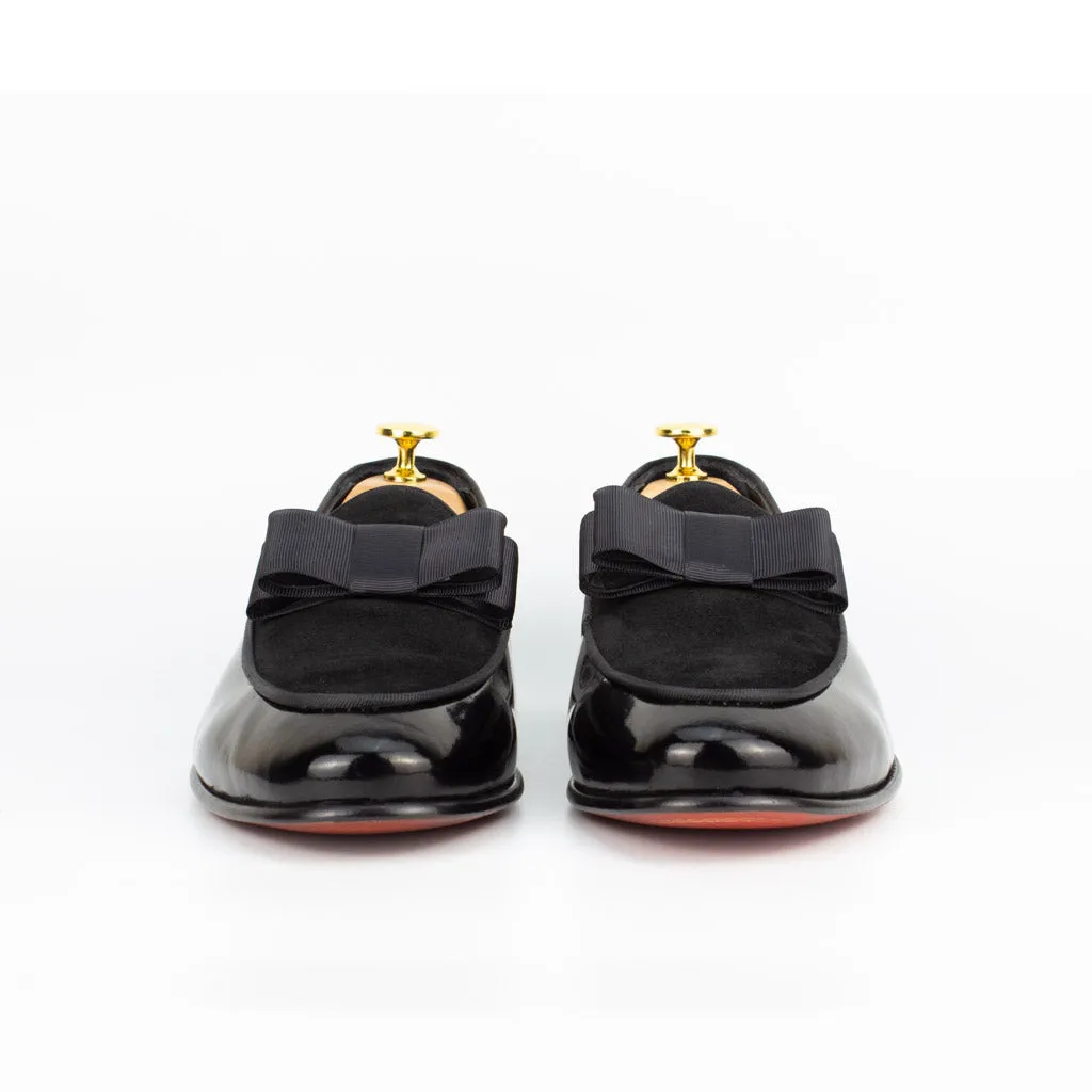 BowTie Black Men's Leather Loafer