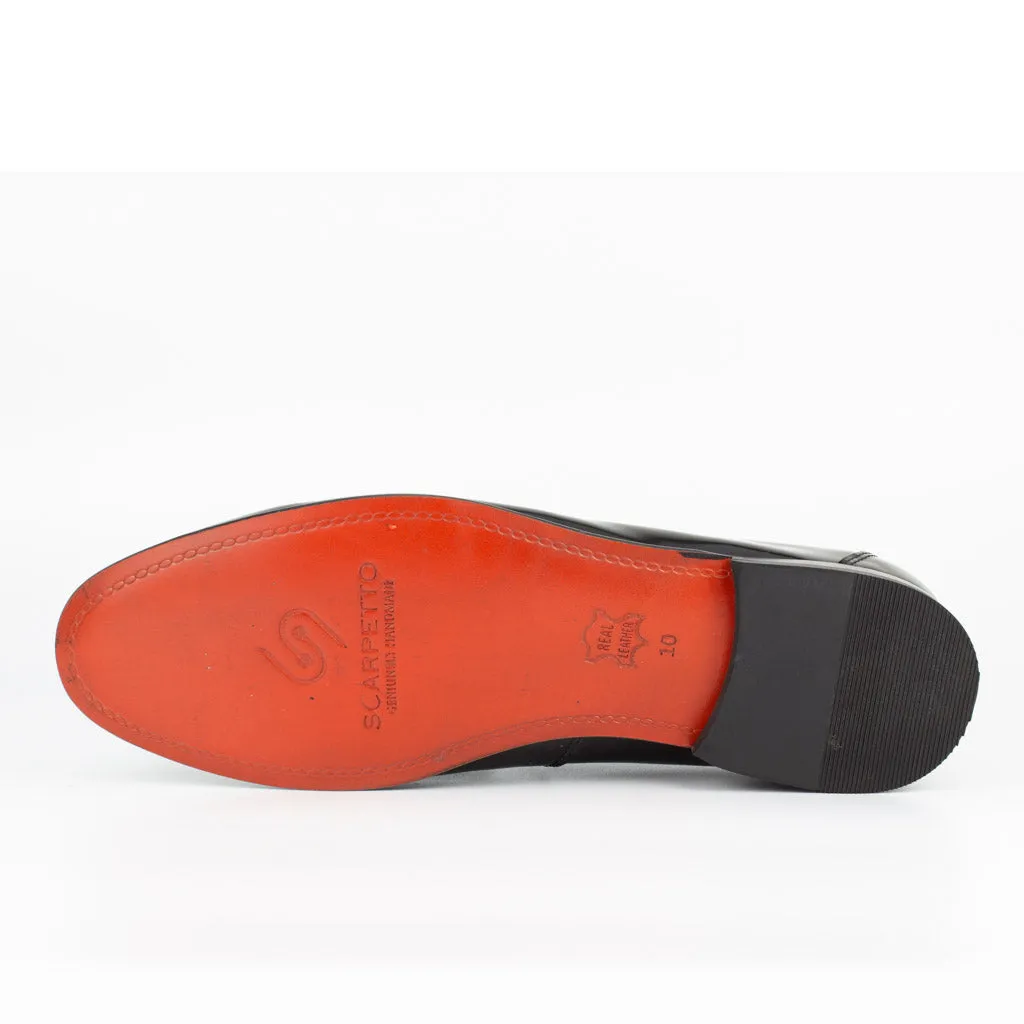 BowTie Black Men's Leather Loafer