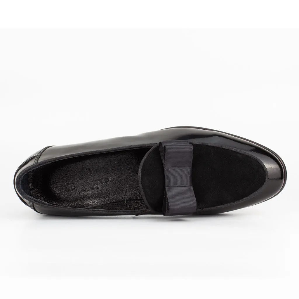 BowTie Black Men's Leather Loafer