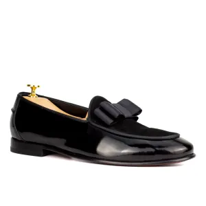 BowTie Black Men's Leather Loafer