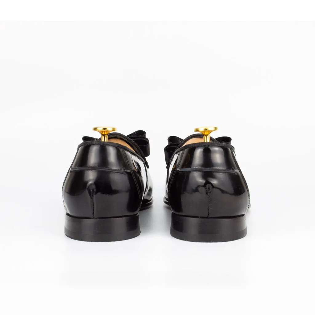 BowTie Black Men's Leather Loafer
