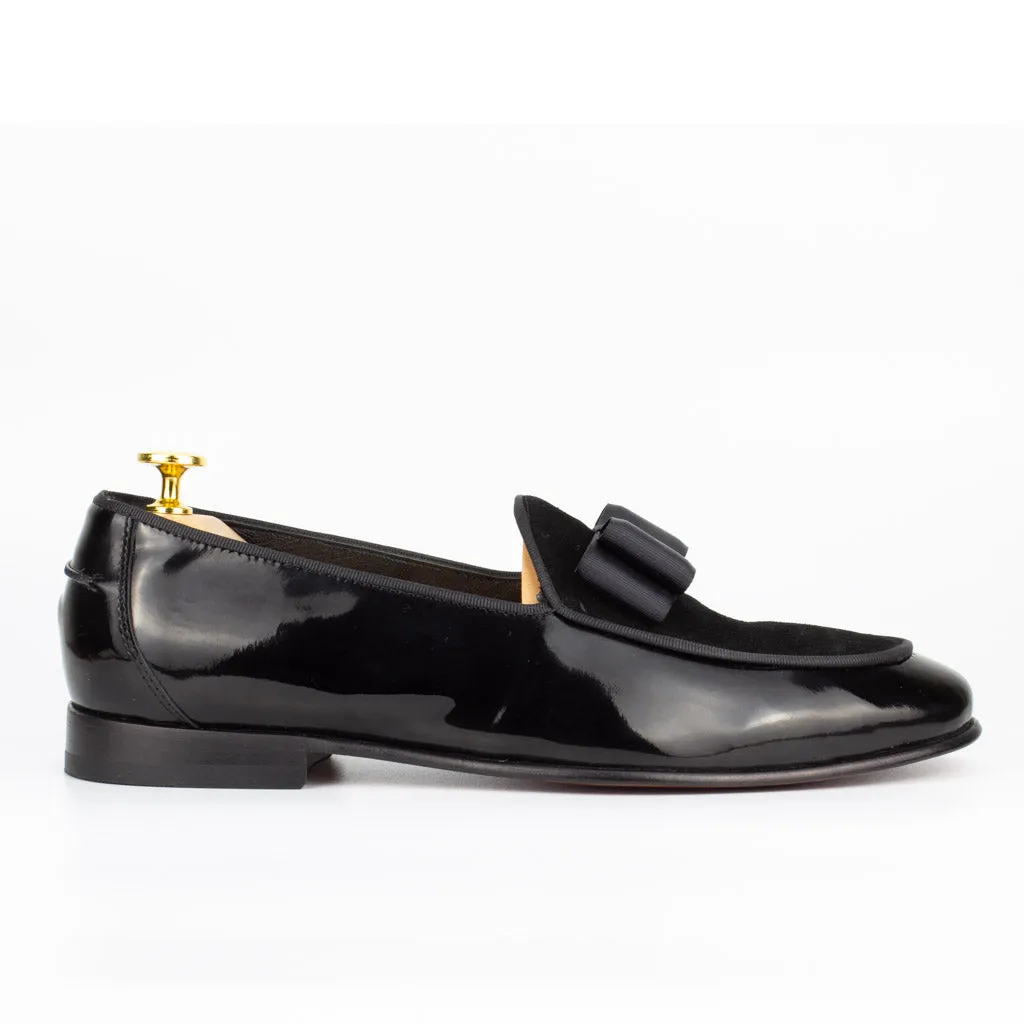 BowTie Black Men's Leather Loafer