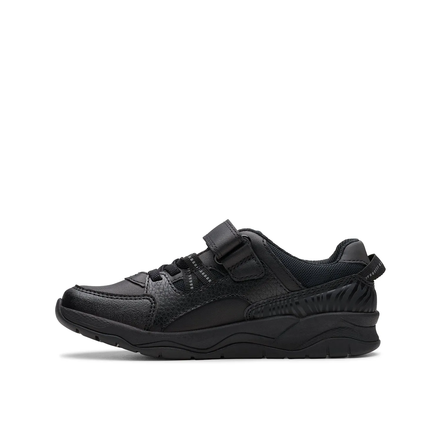Boys - Clowder Stripe Kid Black Leather