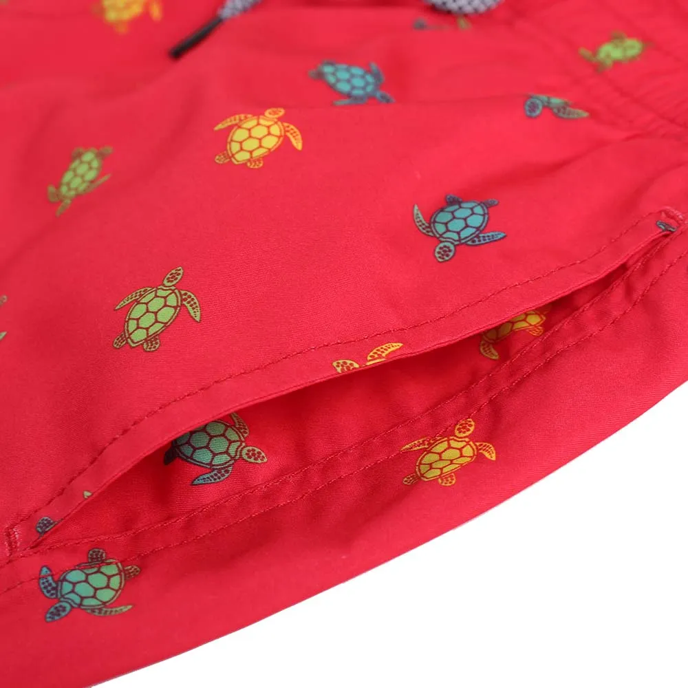 Boy's  Kid  Family  Match  Fast  Dry  Mesh  Lining  Swim  Trunks  Shorts