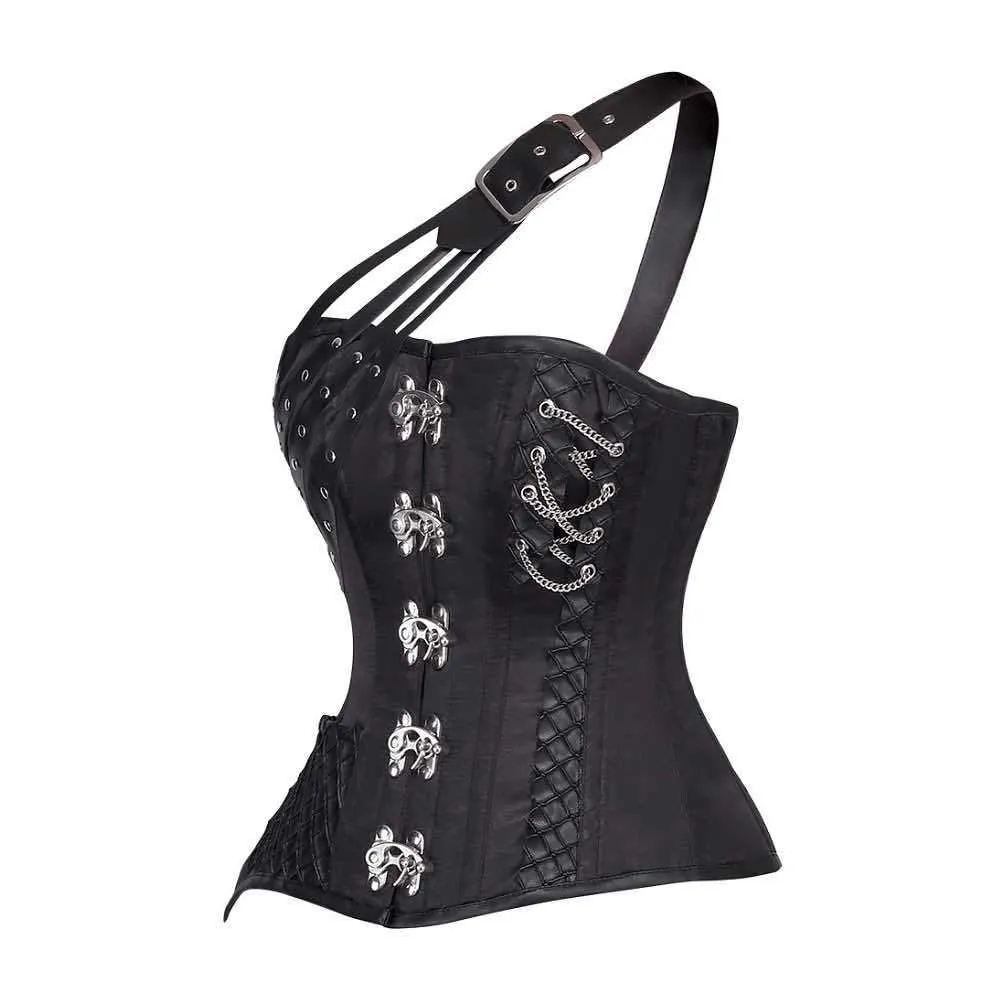Brianne Satin Corset With Adjustable Strap