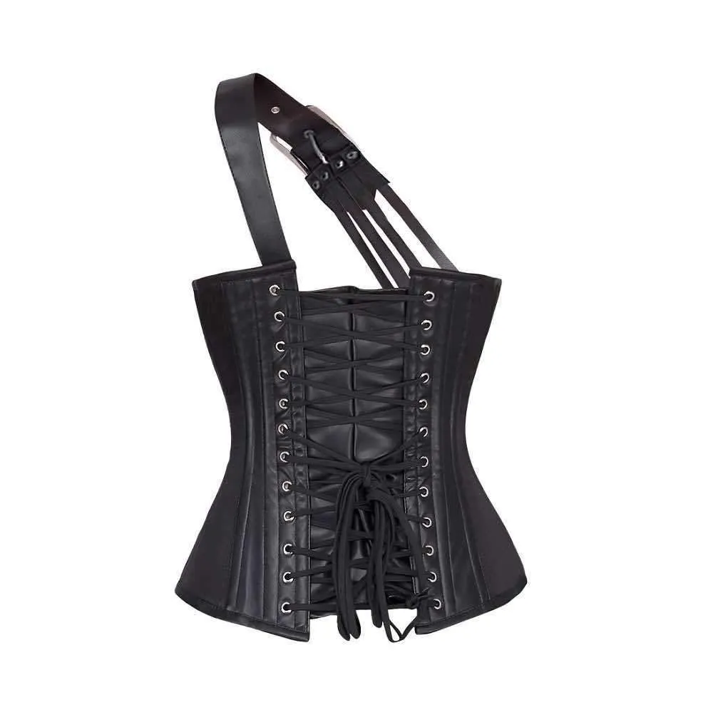 Brianne Satin Corset With Adjustable Strap