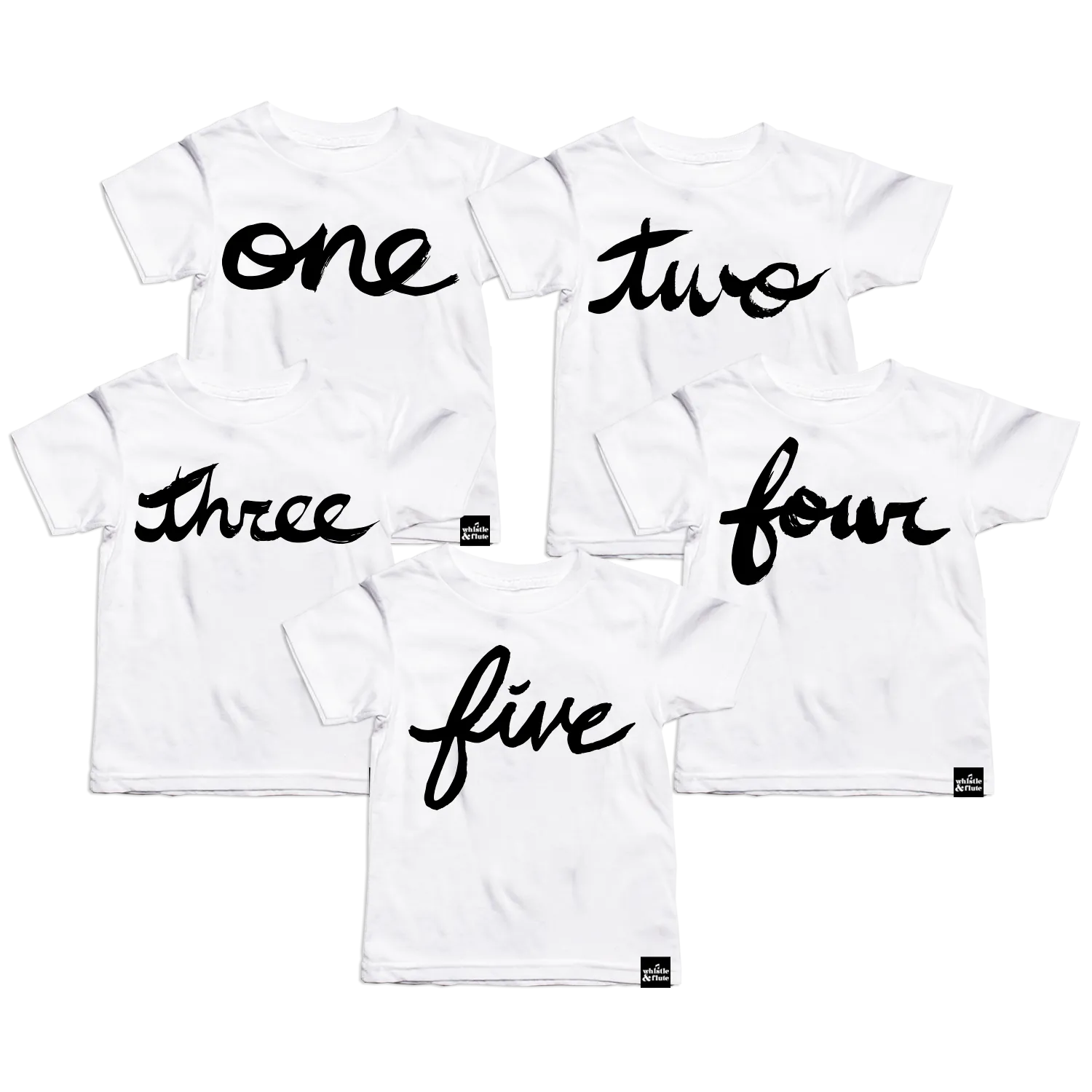 Brush Script Number T-shirt