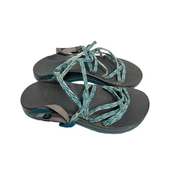 CHACO Zong X Ecotread Sandals Slip on Green Fizz Hiking Outdoors Size 10