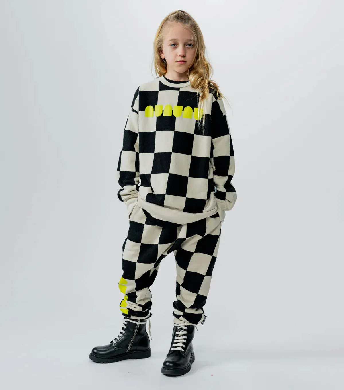 CHECKMATE SWEATSHIRT SMOKEY NATURAL