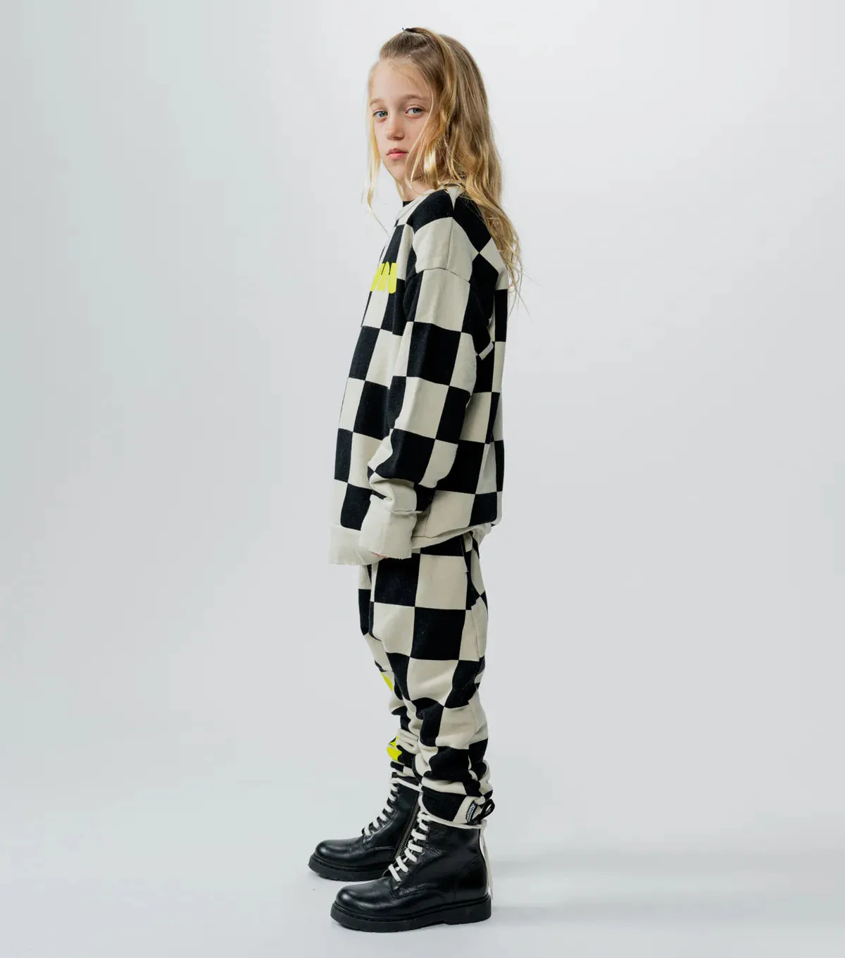 CHECKMATE SWEATSHIRT SMOKEY NATURAL