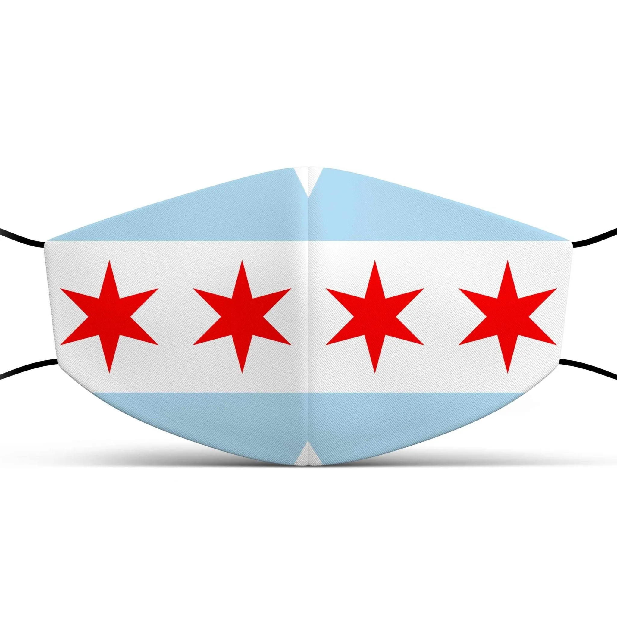 Chicago White face mask with filter pocket