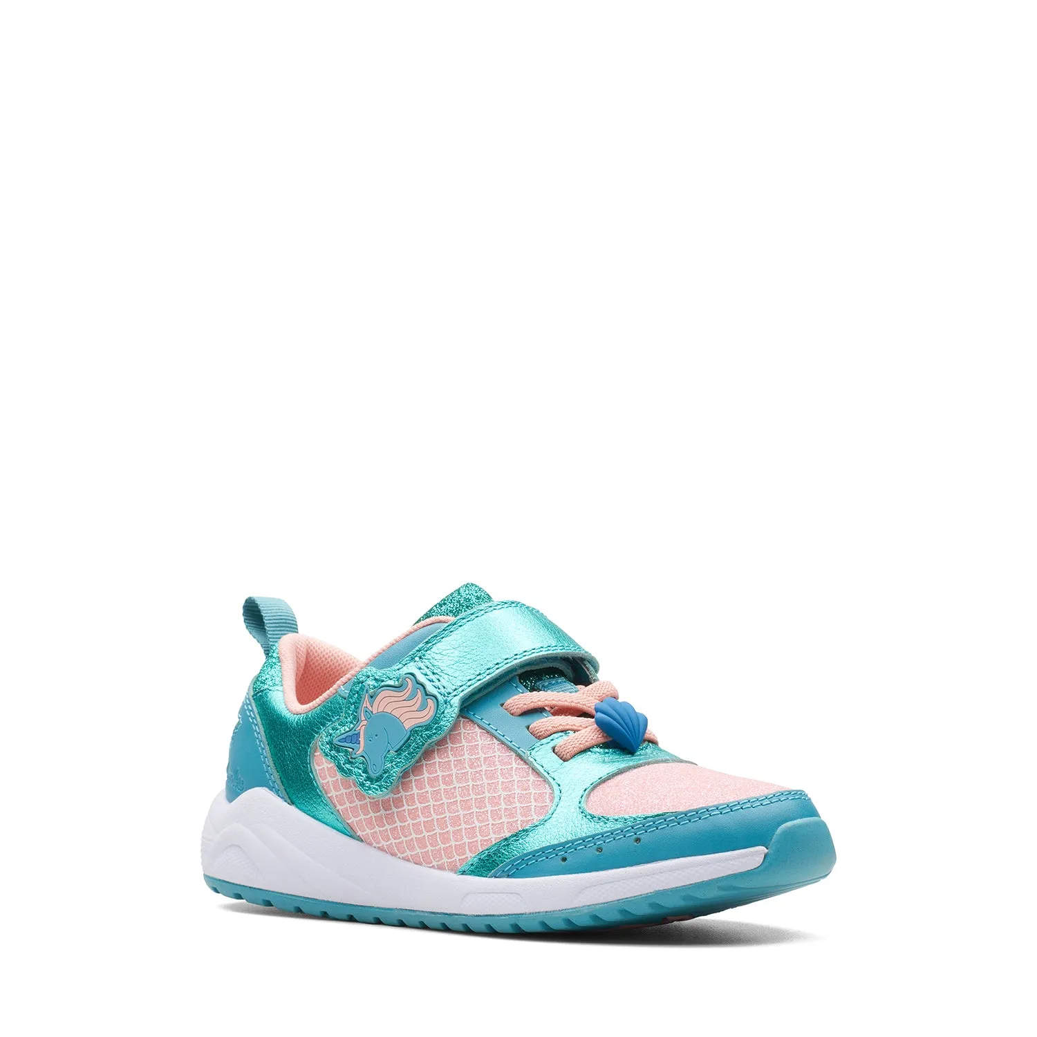 CLARKS GIRLS AQUATIC BRILL KID. (WIDE FIT)